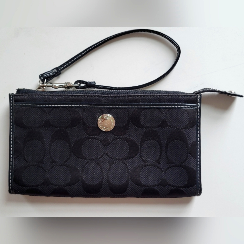 Black Coach Wristlet